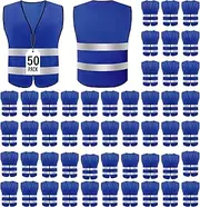 Safety Vests,High Visibility Construction Vest with 2 Reflective Strips,Working Vest for Outdoor at Night One Size