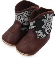 [Generic] Riding Boots Girls Size 4 Bootie Soft Sole Non Slip Crib Shoes for Baby Infant Toddler Girls Boys Newborn Girls Clear Boots
