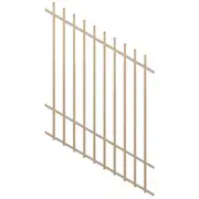 ProtectorAl 0350-1200W x 1500H Primrose Radiator Pool Fence Panel Raked 16-30º
