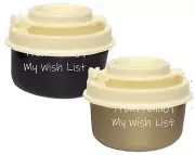 TUPPERWARE Salt and Pepper Shakers Smidgets Mini Bowls Black and Gold Set New