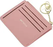 [LIFKOME] Keychain Women's Wallet Small Change Bag Id Card Holder Leather Material Fashion Compact for Ladies