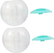 HOMOBABE 2Pcs Hamster Exercise Balls Small Animal Running Balls for Mice Hedgehog Hamster Play Funny Pet Exercise for Indoor Fun Mental Health