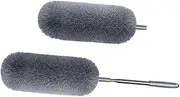 VALICLUD 1 Set Extendable Duster Washable Cleaning Tool for Furniture Car Versatile Dusting Brush for Home and Kitchen Use Grey Design with Replacement Head
