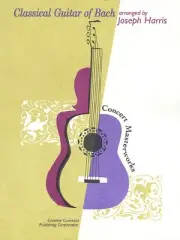 Classical Guitar of Bach 24 Selections Notes & Tab Sheet Music Book