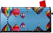 Hot Air Balloons Magnetic Mailbox Covers,Post Box Cover Standard Size 21x18 Inches For Outdoor Garden Home Decor