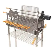 Flaming Coals Deluxe Cyprus Grill Spit - Stainless Steel - Bundle