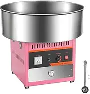 ALSTON 1000W Commercial Candy Floss Machine Cotton Candy Machine Fairy Floss Maker Pink, Electric Cotton Candy Machine Sugar Floss Maker with Stainless Steel Bowl Storage Drawer