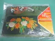 Vintage Punch Needle Rug Canvas #4815 Mums Columbia Minerva 27" x 50"