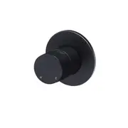 MEIR Round Brass Basin/Bath Pinless Mixer - Wall Mounted - Matte Black