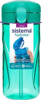 Sistema Hydrate Quick Flip Water Bottle | 520 ml | BPA Free Water Bottle with...