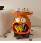 Cartoon Flame - Bedside Table Nightstands Small Side Table Snack