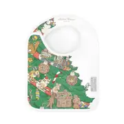 Atelier Choux Christmas Satin Bib - Joyous Meal Times