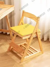 在飛比找Yahoo!奇摩拍賣優惠-新店促銷 實木可升降兒童學習椅子靠背座椅寫字椅成長椅可調節凳