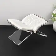 Cross Frame Acrylic Book Stand for Displaying Open Book X-Shaped Open Book Display Stand Transparent Sturdy Large Open Book Holder for Cookbook Art Book Magazines Textbook 11" x 6" x 6"