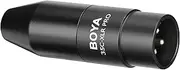 Boya 35C-XLR PRO 3.5mm TRS to Male XLR Adapter with Integrated Phantom Power Converter