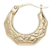 9k Gold Girls Creole Earrings - 14mm*14mm 196122U