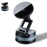 Double-sided Magnetic Vacuum Suction Cup Car Phone Holder Foldable Retract N0K5
