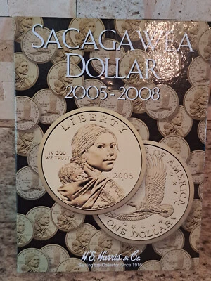H.E. HARRIS COIN FOLDER/ALBUM - SACAGAWEA DOLLAR 2005-2008