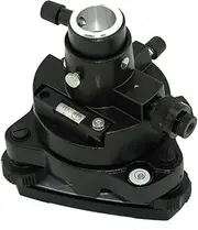 Black Tribrach and Adapter with Optical Plummet FITS Prism Setup (Erect Image)