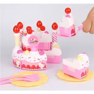 2 Kids<Hello Kitty>音樂生日蛋糕 三麗鷗 家家酒 生日蛋糕 音樂 凱蒂貓 吹蠟燭 原價899 生日