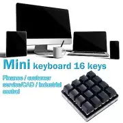 16-key Black Keypad Mechanical Keyboard Custom Shortcut Keys Programmable M0Y5