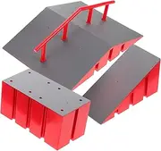 Gogogmee Finger Skateboard Park Ramp Versatile Obstacle Kit for Finger Skateboard Games Complete Scene Layout with Slide for Training and Imaginative Play Great Holiday Present
