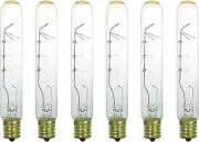 41664-SU Incandescent T6.5 Tubular Light Bulb, E17 Intermediate Base, 40 Watts,