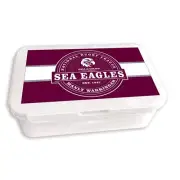 NRL Bento Lunch Box - Manly Sea Eagles - 14cm x 20.1cm x 7.1cm