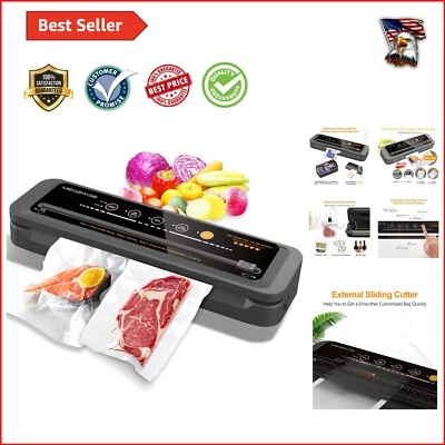 80kPa Suction Power Vacuum Sealer with One-Touch Operation - Preserves Freshness