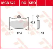 TRW Lucas Brake pad MCB572