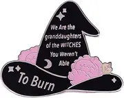 [NewZenro] Halloween Black Witch Hat Enamel Pin Brooch For Women Girls Boys Cute Funny Magic Witch Star Flowers Brooches Novelty Fashion Lapel Pins Holiday Party Badges Button Backpacks Clothing Bags Hats