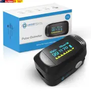 Fingertip Pulse Oximeter, Blood Oxygen Saturation and Heart Pulse Rate Monitor,