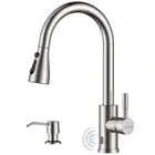 DAYONE Touchless Kitchen Sink Faucet with Soap Dispenser and Pull Down Sprayer