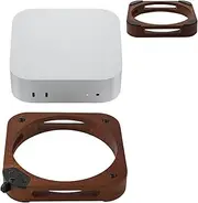 [Gosknor] Heat Dissipation Stand for Mac Mini M4, Wooden Cooling Mount Dual Cooling Design Laptop Mount Stand Accessories Compatible with Apple 2024 Mac Mini M4 /M4 Pro