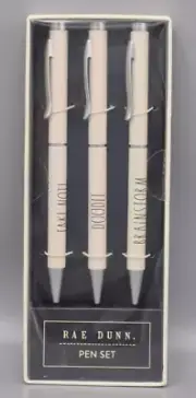 Rae Dunn 3 Ballpoint Pen Set - Take Note -Doodle - Brainstorm - Unopened