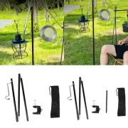 Folding Lamp Stand Table Lamp Hanger Rack Portable Desktop Camping Light Stand