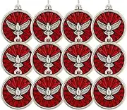 Holy Spirit Dove Confirmation Pendant, Bulk Confirmant Class Gifts and Party Favors, 3/4 Inches (Pack of 12), 3/4 Inch, Enamel, No Gemstone