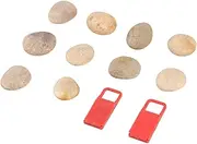 TEHAUX DIY Drawing Stones Set 10 Hand-Painted Natural Pebbles with Bracket Ideal for Boys and Girls Art Projects Landscape Decor More