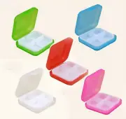 AU seller Health Medicine Case Medical Pill Holder Box Portable 4 Slot Case