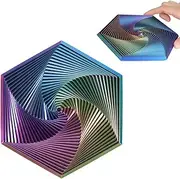 Hexagonal Spiral Toy Fidget Toys, 3D Printed Fractal Fidget Hexagon Decompressor, Sensory Toy Stress Relief, Shape Change Toys, for Kids, Adults, Relaxation and Play Toy