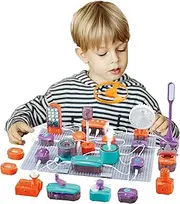 Electronic Building Kit from 3 | 150 Experiments & 53 Components STEM Physics Toy with Light Sensors, Microphone | Electrical Engineering Learning Set with Base Plates | Creative