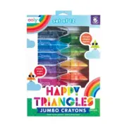 Ooly Crayons – Jumbo Happy Triangles/12 Kids Crayons Age3+ 06033