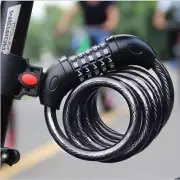 5-Digit Combination Password Bike Lock Cable Bicycle Chain Lock 40" Long Cable