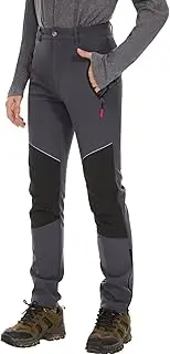 [WORK IDEA] Women's Snow Ski Pants Outdoor Winter Hiking Pants Fleece Lined Water Resistant
