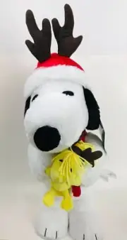 24"Snoopy and Woodstock w Antlers Holiday Greeter by Peanuts NWT Free Shipping
