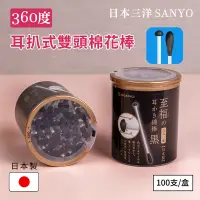 在飛比找蝦皮購物優惠-【山洋SANYO】日本製度耳扒式雙頭幸福棉花棒-100支入(