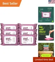 360 Count Flushable Butt Wipes with Soothing Aloe – Septic Safe & Plastic Free