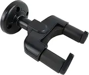Guitar Hanger, ABS Space Saving, Scratch Resistant, Mount for Electric, Acoustic, Bass, Violin, Mandolin, 2 Hooks, Easy Installation, Black