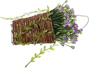 BATHVEVE Door Hanging Basket Wreath Artificial Fall Wreath for Front Door Indoor Decor Versatile Design for Thanksgiving Farmhouse Courtyard Porch Easy Installation with Hanging Rope