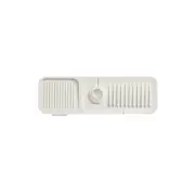 Silicone Draining Mat Silicone Drying Mat Kitchen Sink Splash Guard With Outlet & Slope Faucet Draining Mat for Kitchen WHITE SMALL
